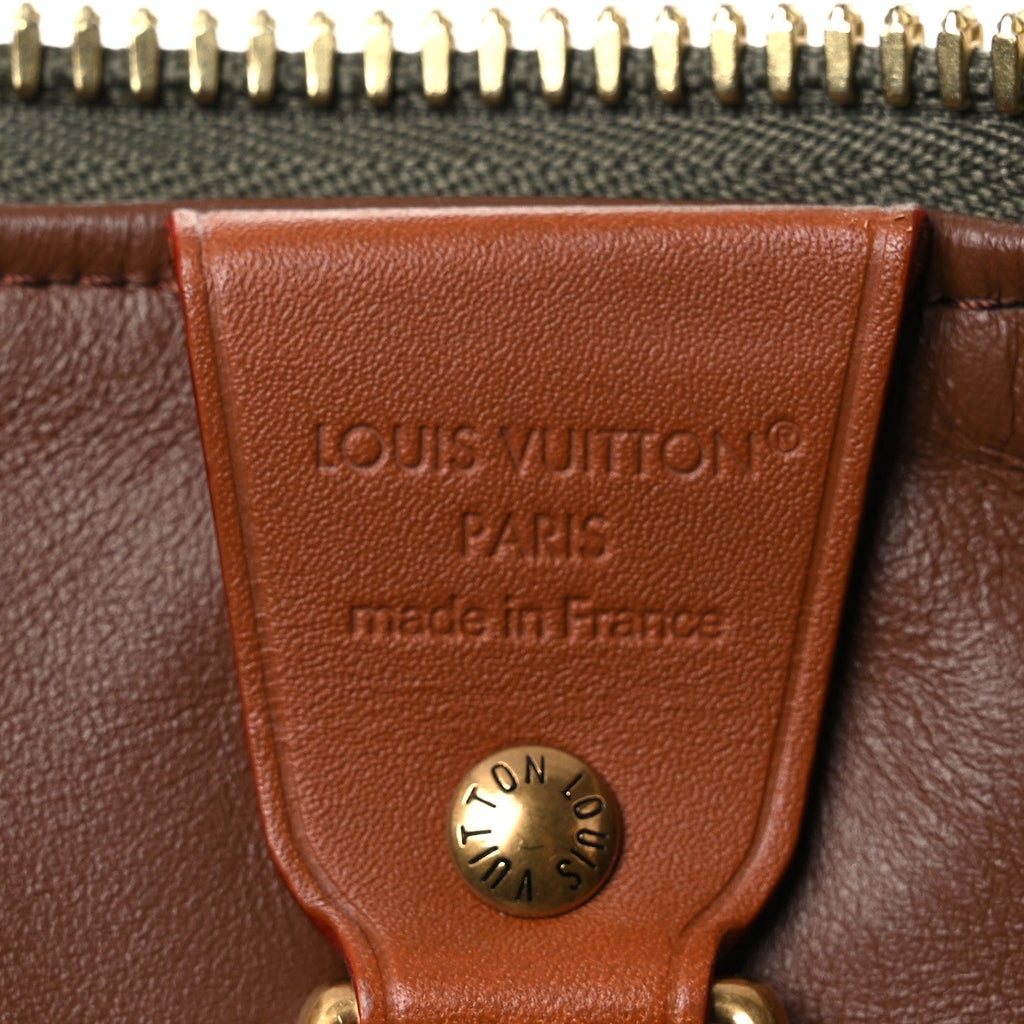 CALFSKIN MONOGRAM SPEEDY P9 BANDOULIERE 40 GREEN SANCHA