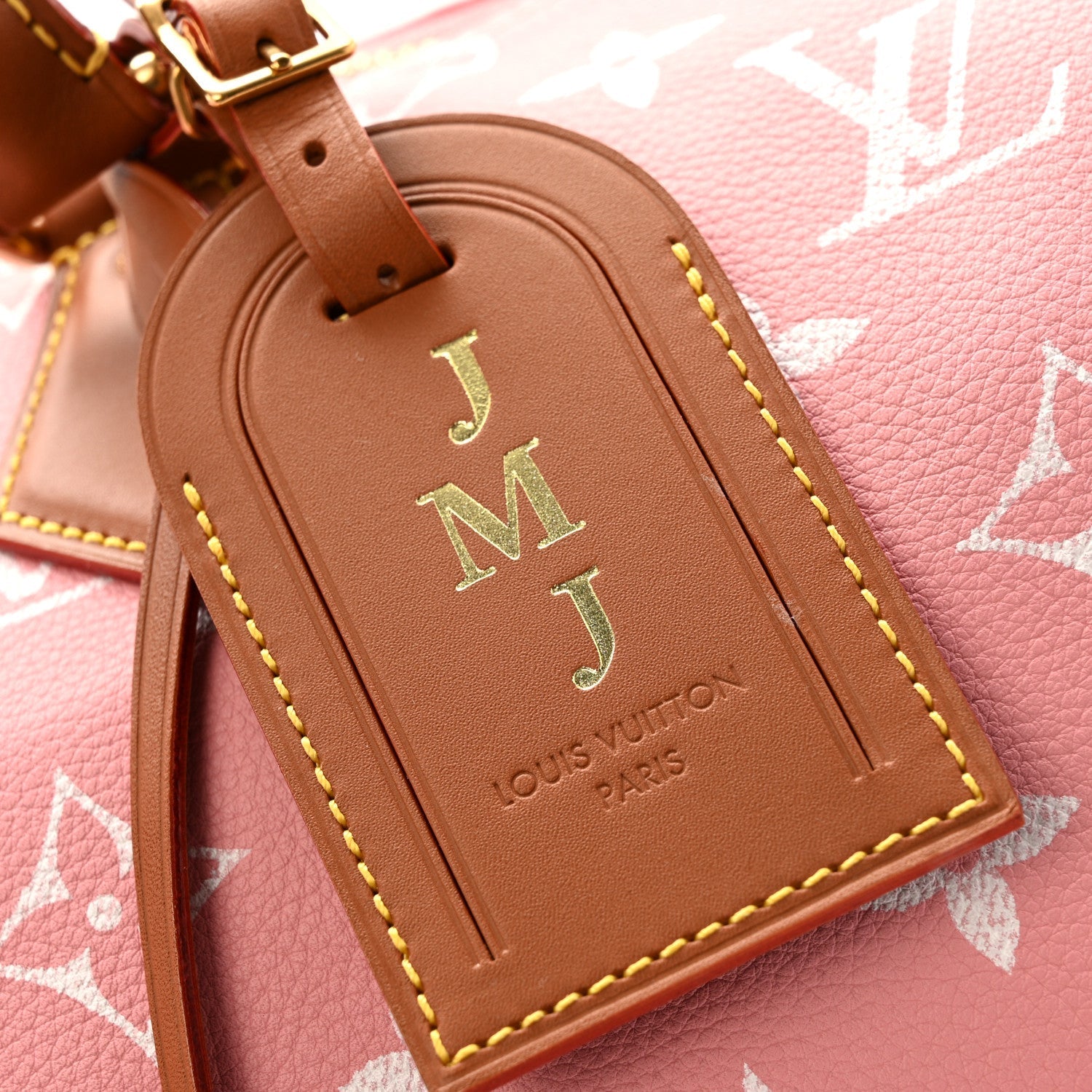 CALFSKIN MONOGRAM SPEEDY P9 BANDOULIERE 40 PINK SAKURA