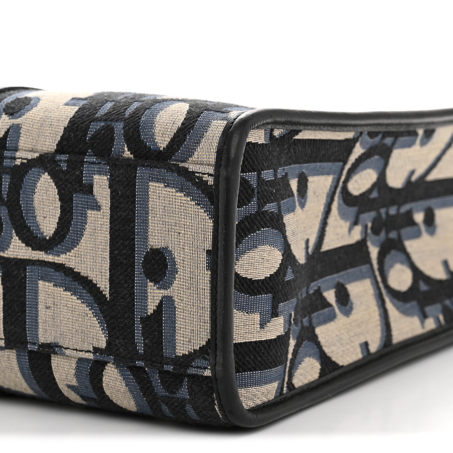 MAXI OBLIQUE JACQUARD EAST WEST TOTE BEIGE BLUE