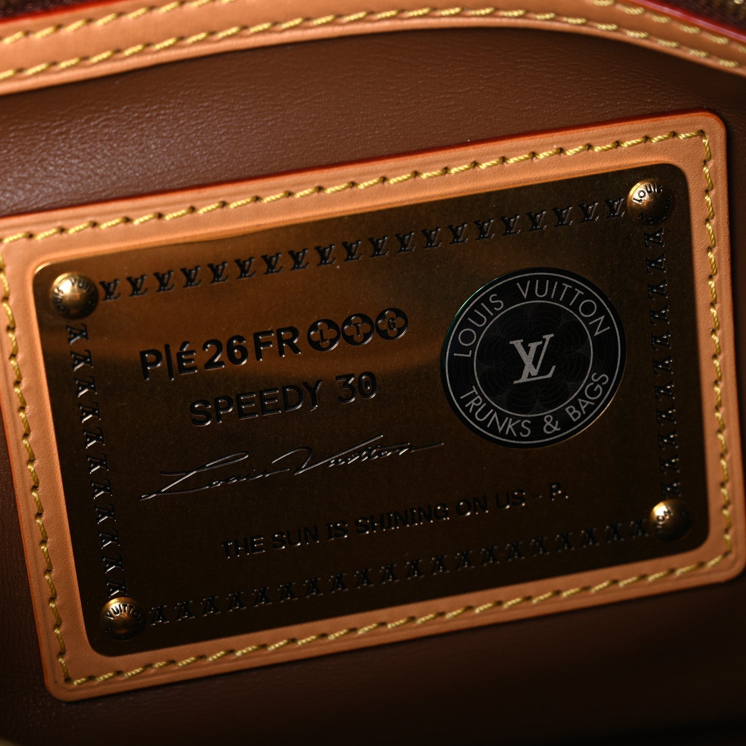 CALFSKIN MONOGRAM SPEEDY P9 BANDOULIERE 30 OCRE