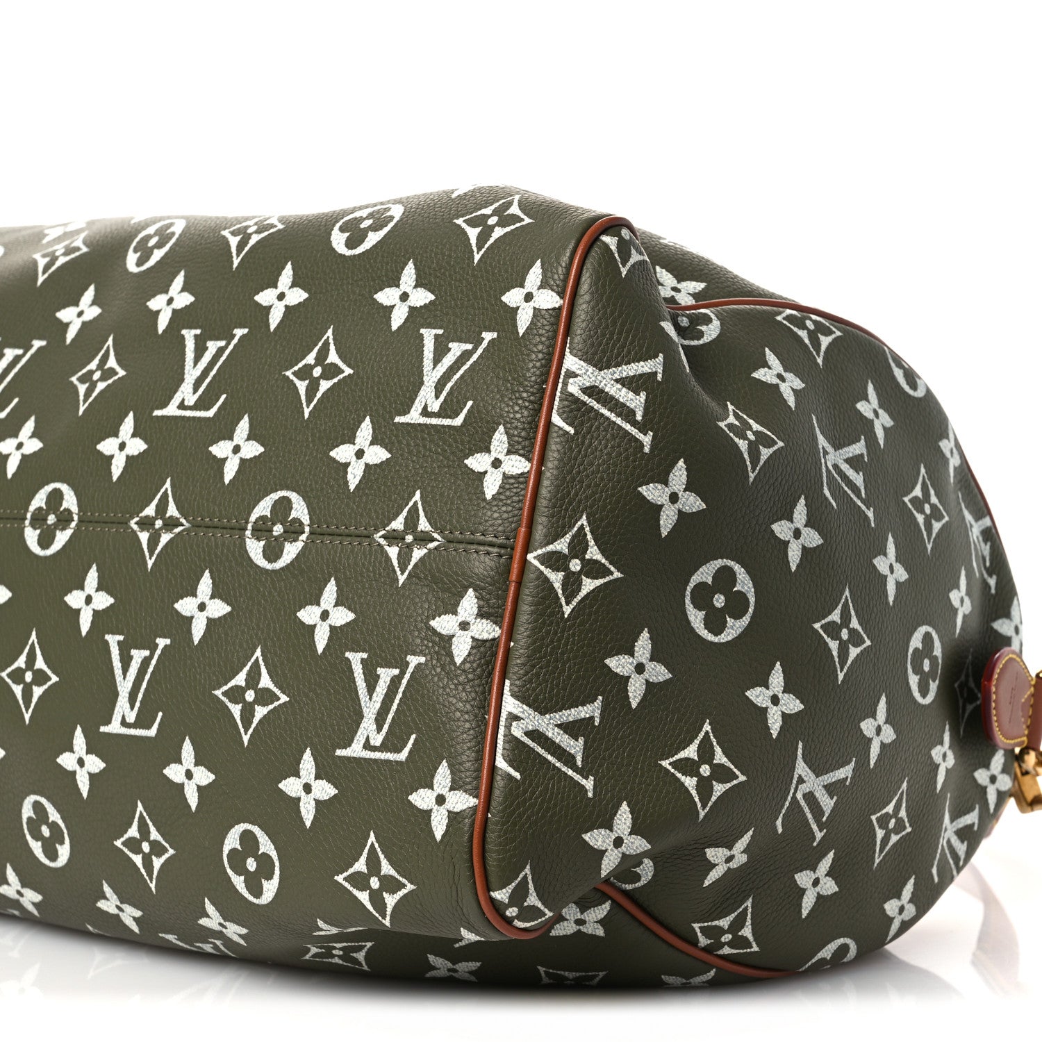 CALFSKIN MONOGRAM SPEEDY P9 BANDOULIERE 40 GREEN SANCHA