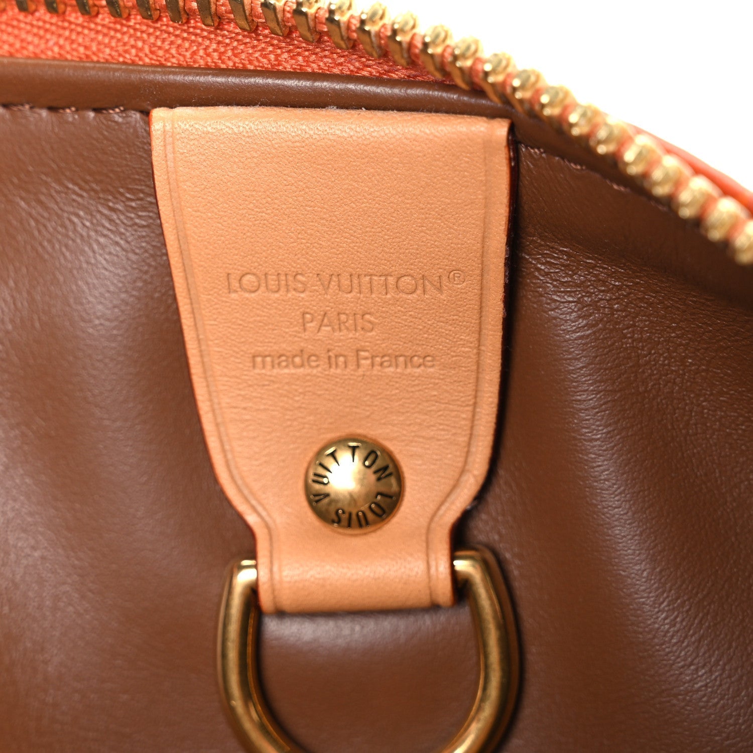 CALFSKIN MONOGRAM SPEEDY P9 BANDOULIERE 30 OCRE