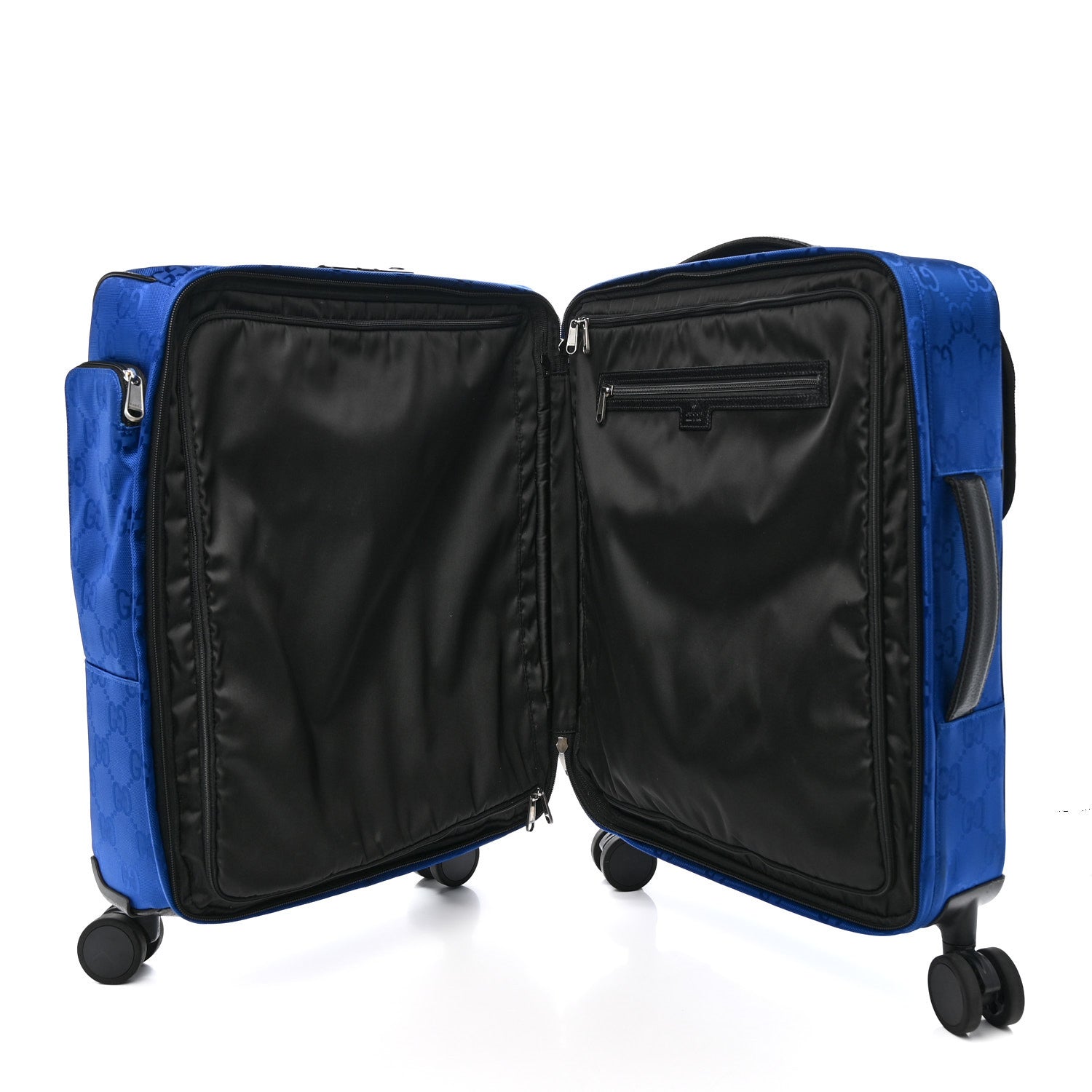 ECONYL NYLON MONOGRAM OFF THE GRID SUITCASE GUILTED BLUE BLACK