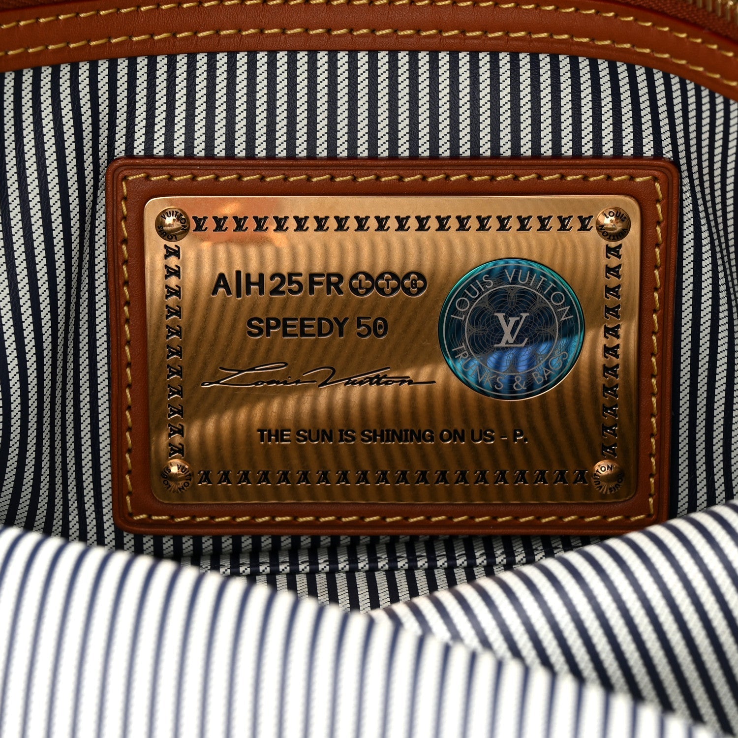CALFSKIN MONOGRAM SPEEDY P9 BANDOULIERE 50 INDIGO