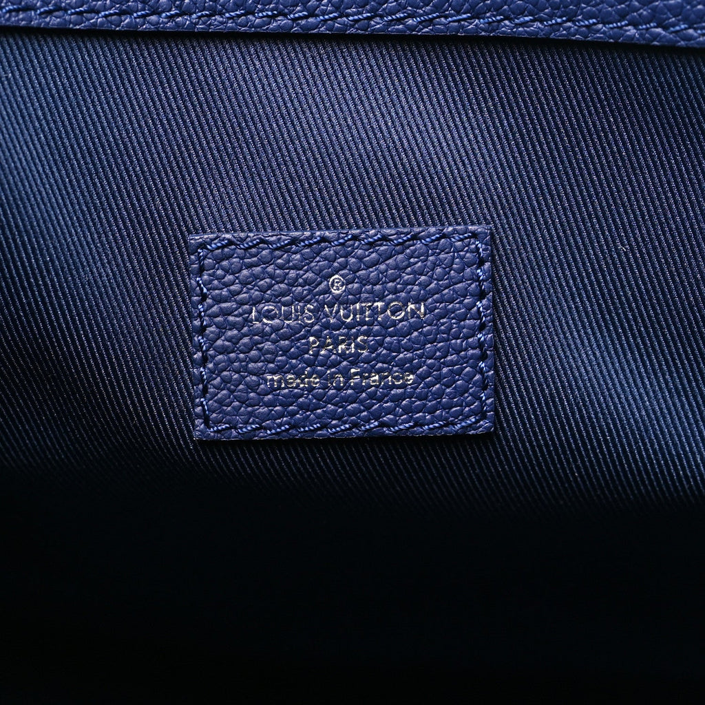 COWHIDE MONOGRAM BANDANA KEEPALL BANDOULIERE 50 BLUE