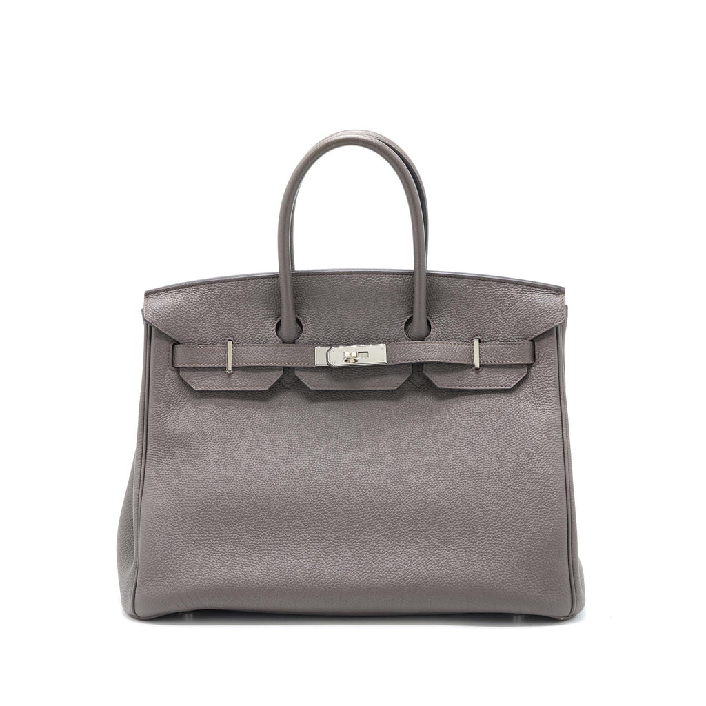 HERMES BIRKIN 35 TOGO 8F GRIS ETAIN SHW